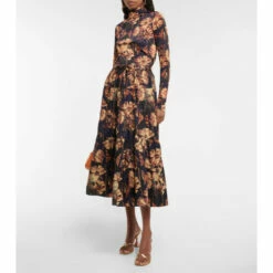 Best deal 💯 Ulla Johnson Makana Floral Cotton Poplin Midi 👗 Skirt 🤩
