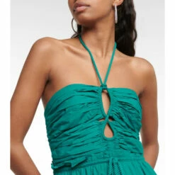 Top 10 🧨 Ulla Johnson Emmaline Halterneck Cotton Poplin Midi 👗 Dress 🔥 -Paris Texas Sales Store unnamed file 148