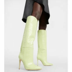 Best Sale 🎉 Paris Texas Croc-embossed Leather Knee-high 🥾 Boots 👏 -Paris Texas Sales Store unnamed file 155