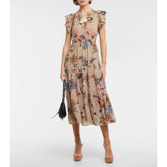 Hot Sale π― Ulla Johnson Arinella Floral Cotton-blend Midi π Dress βοΈ 3 Hot Sale π― Ulla Johnson Arinella Floral Cotton-blend Midi π Dress βοΈ