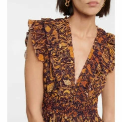 Outlet 👏 Ulla Johnson Samara Printed Chiffon Midi 👗 Dress 💯 -Paris Texas Sales Store unnamed file 215