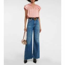 Discount ❤️ Ulla Johnson Liv Ruffle-trimmed Satin Top 🤩