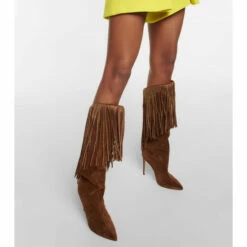 Outlet ⭐ Paris Texas Fringed Embellished Suede Knee-high 🥾 Boots ❤️ -Paris Texas Sales Store unnamed file 260