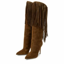 Outlet ⭐ Paris Texas Fringed Embellished Suede Knee-high 🥾 Boots ❤️ -Paris Texas Sales Store unnamed file 261