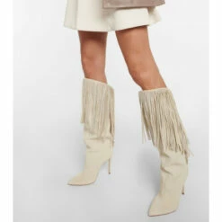 Deals 👏 Paris Texas Fringed Embellished Suede Knee-high 🥾 Boots ✔️ -Paris Texas Sales Store unnamed file 269