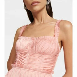 New 😍 Ulla Johnson Camille Plissé Satin Maxi 👗 Dress 🤩 -Paris Texas Sales Store unnamed file 274