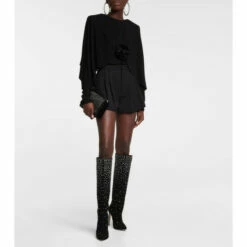Hot Sale 🔥 Paris Texas Embellished Suede Knee-high 🥾 Boots ✨