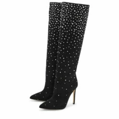Hot Sale 🔥 Paris Texas Embellished Suede Knee-high 🥾 Boots ✨ -Paris Texas Sales Store unnamed file 300
