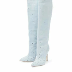 Brand new 🥰 Paris Texas Holly Embellished Denim Over-the-knee 🥾 Boots ⭐ -Paris Texas Sales Store unnamed file 33