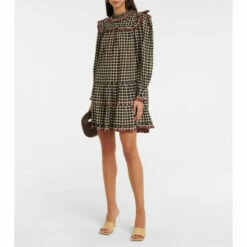 Buy βοΈ Ulla Johnson Elm Checked Cotton Minidress π§¨