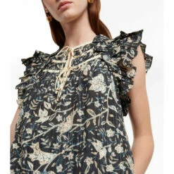 Wholesale 🤩 Ulla Johnson Asmara Ruffle-trimmed Printed Top 👍 -Paris Texas Sales Store unnamed file 345