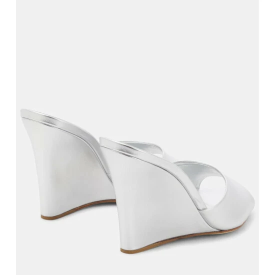 Cheap ๐ Paris Texas Wanda Metallic Leather Wedge Mules ๐ 4 Cheap ๐ Paris Texas Wanda Metallic Leather Wedge Mules ๐ - Image 2