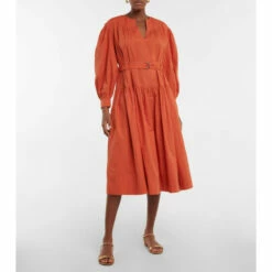 Cheapest 😀 Ulla Johnson Joyce Cotton Poplin Midi 👗 Dress ❤️