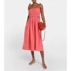 Budget 😀 Ulla Johnson Akshara Smocked Cotton Midi 👗 Dress ✔️