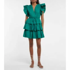 Best Sale βοΈ Ulla Johnson Camilla Ruffled Cotton Poplin Minidress π