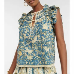 Hot Sale ⌛ Ulla Johnson Asmara Printed Top 🎉 -Paris Texas Sales Store unnamed file 617