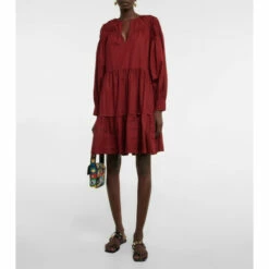 Coupon 💯 Ulla Johnson Rosa Tiered Poplin Minidress ❤️