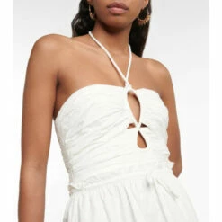 Discount ❤️ Ulla Johnson Emmaline Halterneck Cotton Poplin Midi 👗 Dress ⭐ -Paris Texas Sales Store unnamed file 69