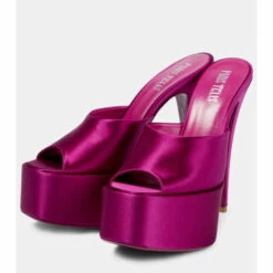 Cheapest 🎉 Paris Texas Marina Satin Platform Mules 🧨 -Paris Texas Sales Store unnamed file 694