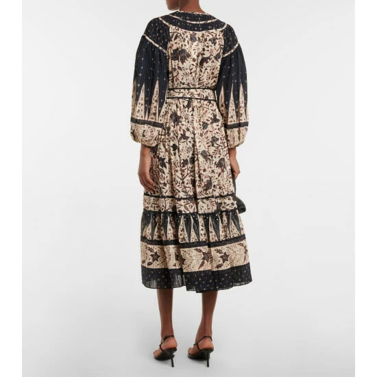Budget ❤️ Ulla Johnson Kemala Self-tie Printed Midi 👗 Dress 🔥 4 Budget ❤️ Ulla Johnson Kemala Self-tie Printed Midi 👗 Dress 🔥 - Image 2