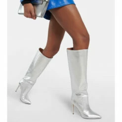 Discount 👍 Paris Texas Stiletto Metallic Leather Knee-high 🥾 Boots 👏 -Paris Texas Sales Store unnamed file 82