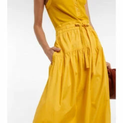 Hot Sale 🎁 Ulla Johnson Lilith Cotton Jersey And Poplin Midi 👗 Dress ❤️ -Paris Texas Sales Store unnamed file 884