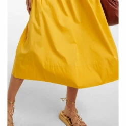 Hot Sale 🎁 Ulla Johnson Lilith Cotton Jersey And Poplin Midi 👗 Dress ❤️ -Paris Texas Sales Store unnamed file 885