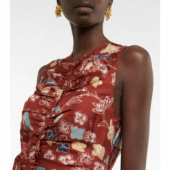 Wholesale ⭐ Ulla Johnson Alma Floral Ruched Silk 👗 Dress 😀 -Paris Texas Sales Store unnamed file 904