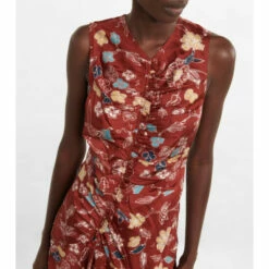 Wholesale ⭐ Ulla Johnson Alma Floral Ruched Silk 👗 Dress 😀 -Paris Texas Sales Store unnamed file 905