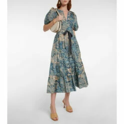 Hot Sale 🧨 Ulla Johnson Olina Printed Cotton Midi 👗 Dress ⌛