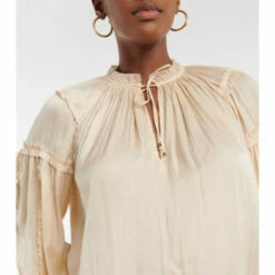 Outlet ✨ Ulla Johnson Maeve Ruffle-trimmed Plissé Blouse 🎁 -Paris Texas Sales Store unnamed file 944