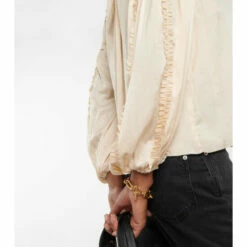 Outlet ✨ Ulla Johnson Maeve Ruffle-trimmed Plissé Blouse 🎁 -Paris Texas Sales Store unnamed file 945