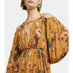 Budget 🛒 Ulla Johnson Noemi Floral Printed Jersey Midi 👗 Dress 😉 -Paris Texas Sales Store unnamed file 96