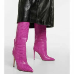 Coupon 🤩 Paris Texas Croc-effect Leather Knee-high 🥾 Boots 🛒 -Paris Texas Sales Store unnamed file 993