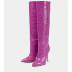 Coupon 🤩 Paris Texas Croc-effect Leather Knee-high 🥾 Boots 🛒 -Paris Texas Sales Store unnamed file 994